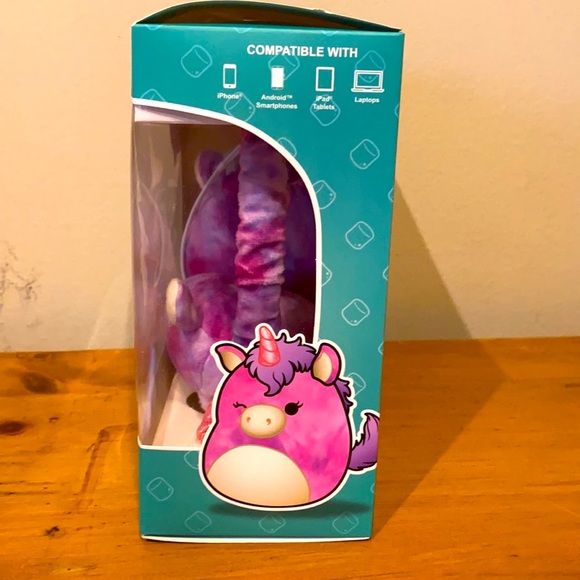 Squishmallows plush unicorn Lola headphones aux-in new in box - Picture 3 of 8